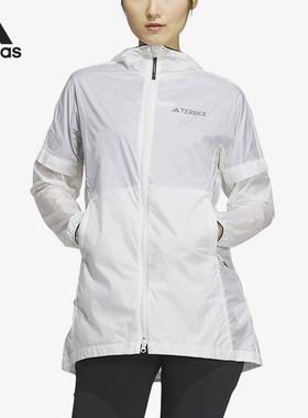 Adidas/阿迪达斯正品春季新款女子户外梭织连帽夹克HY4699