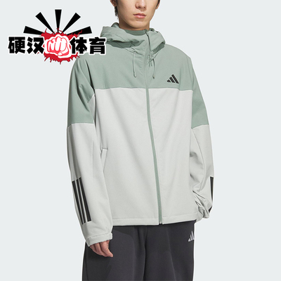 Adidas/阿迪达斯正品2025男女户外加绒保暖运动连帽夹克KF5253