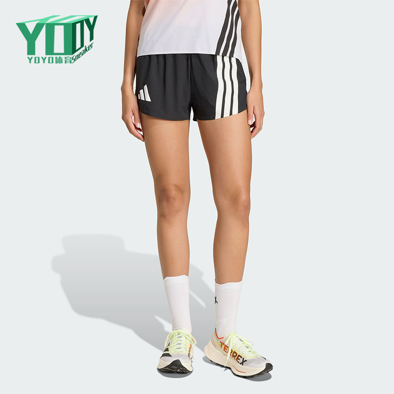 Adidas/阿迪达斯正品夏季女士透气梭织户外越野跑运动短裤KC4963