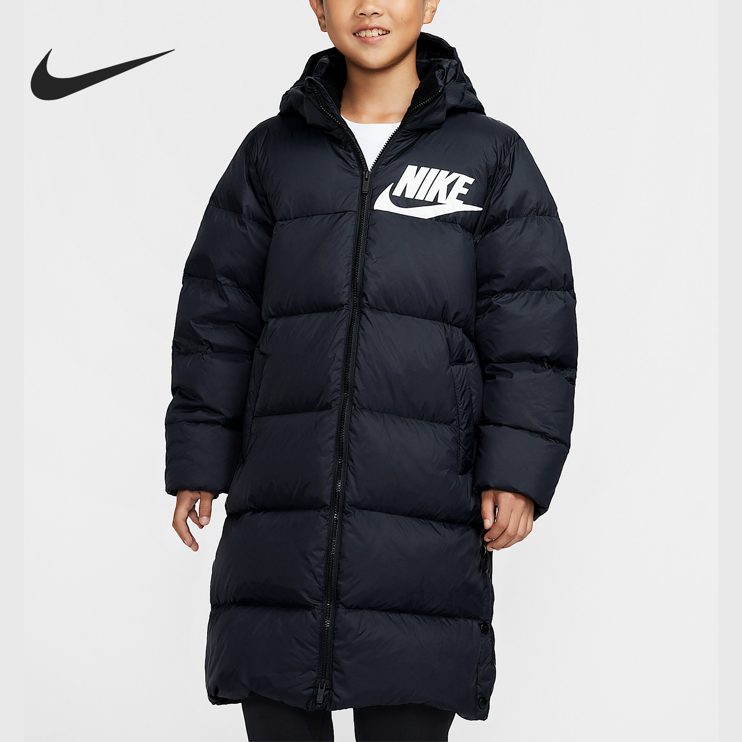 Nike/耐克正品冬季新款大童保暖长款羽绒服外套IR0028-010,童装/婴儿装/亲子装,羽绒服,淘宝优惠券,粉丝福利购,淘宝优惠卷