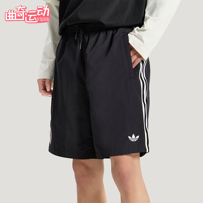 Adidas/阿迪达斯正品三叶草BLKSHORTS新款男经典黑色短裤KY3339