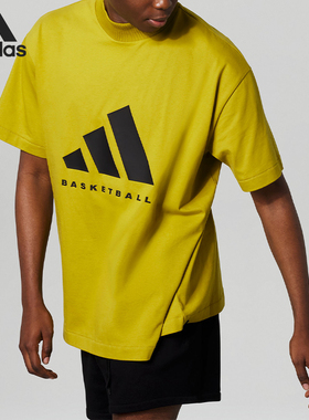 Adidas/阿迪达斯正品男女圆领宽松透气运动短袖T恤IR8490