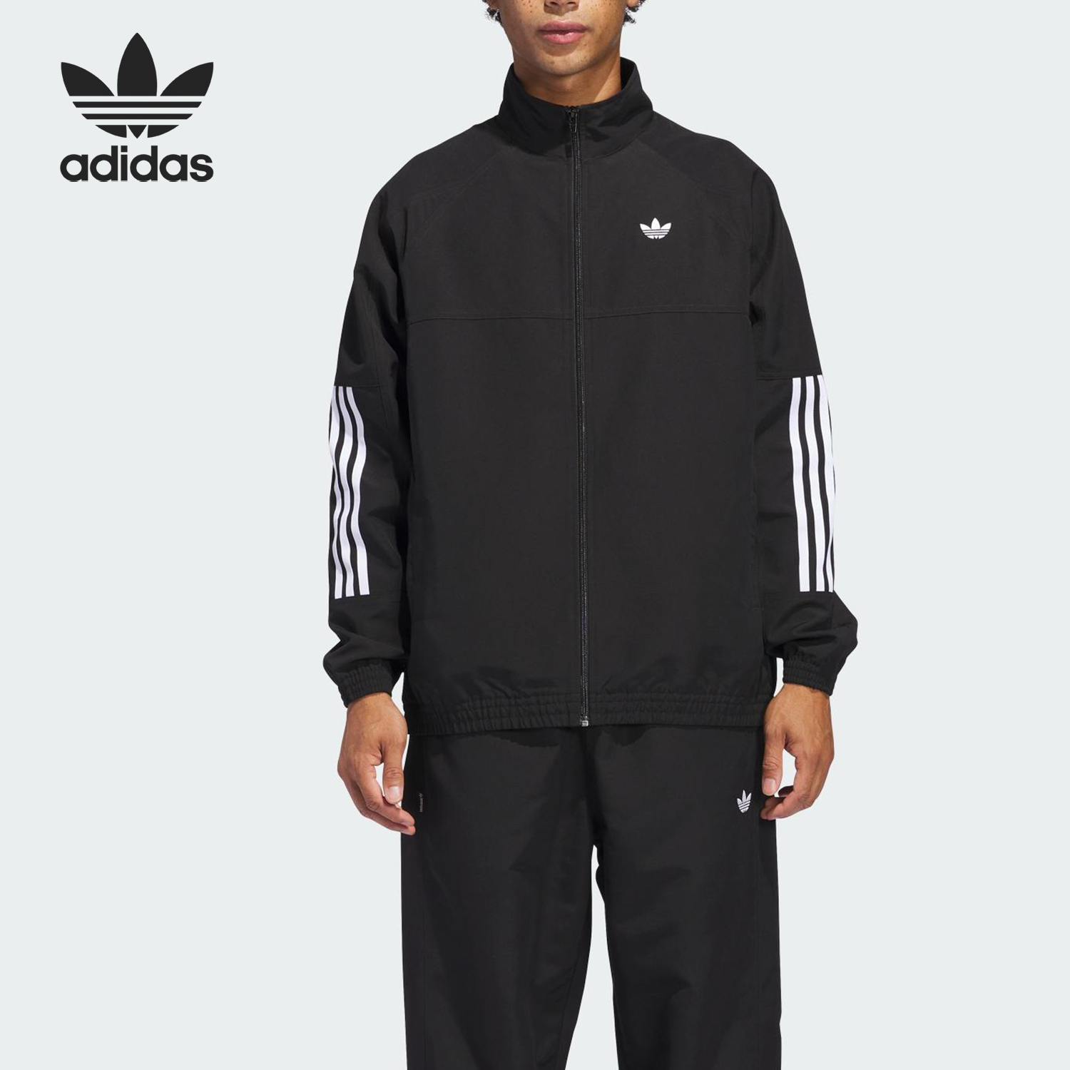 Adidas/阿迪达斯正品三叶草男士宽松经典梭织立领外套JC5174