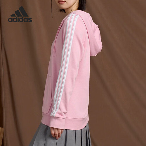 Adidas/阿迪达斯正品W 3S FT FZ HD女士运动针织外套HL2059