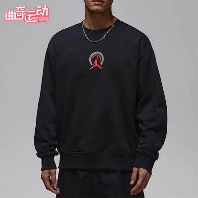 Nike/耐克正品JORDAN男士圆领字母印花运动休闲套头衫IQ2981-010