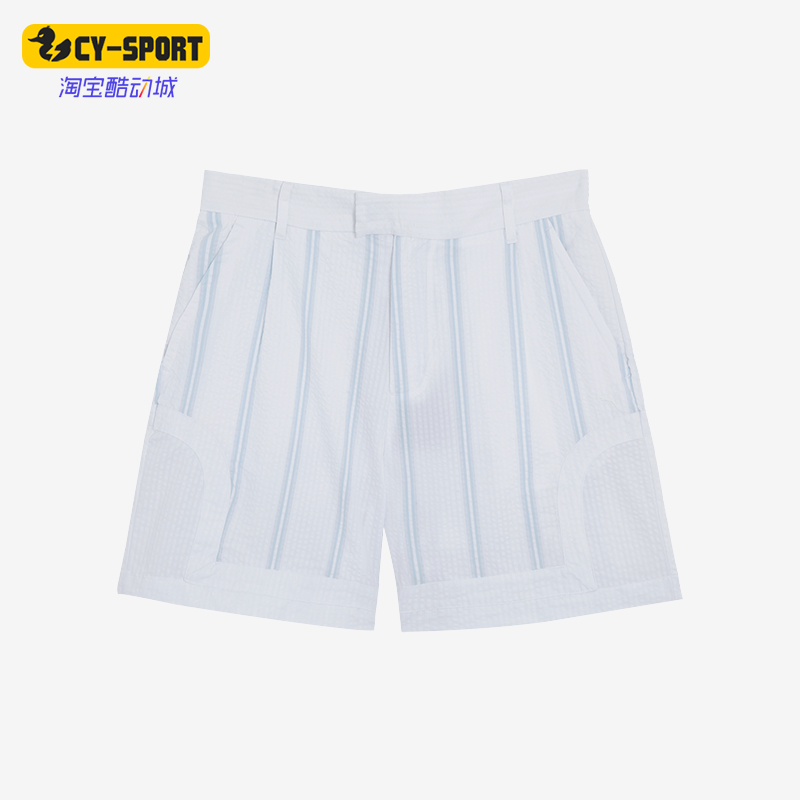 Puma/彪马正品新款男女同款 运动透气宽松休闲条纹短裤628236-02