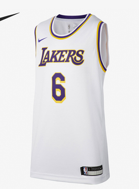 Nike/耐克正品洛杉矶湖人队大童透气篮球运动背心DZ4140-100