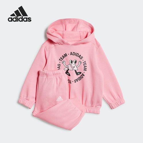 Adidas/阿迪达斯正品两件套婴童宽松简约休闲长袖套装HM8949