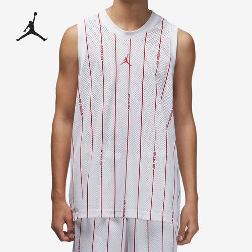 Nike/耐克正品Jordan男子条纹透气男子无袖运动T恤DM1381-100