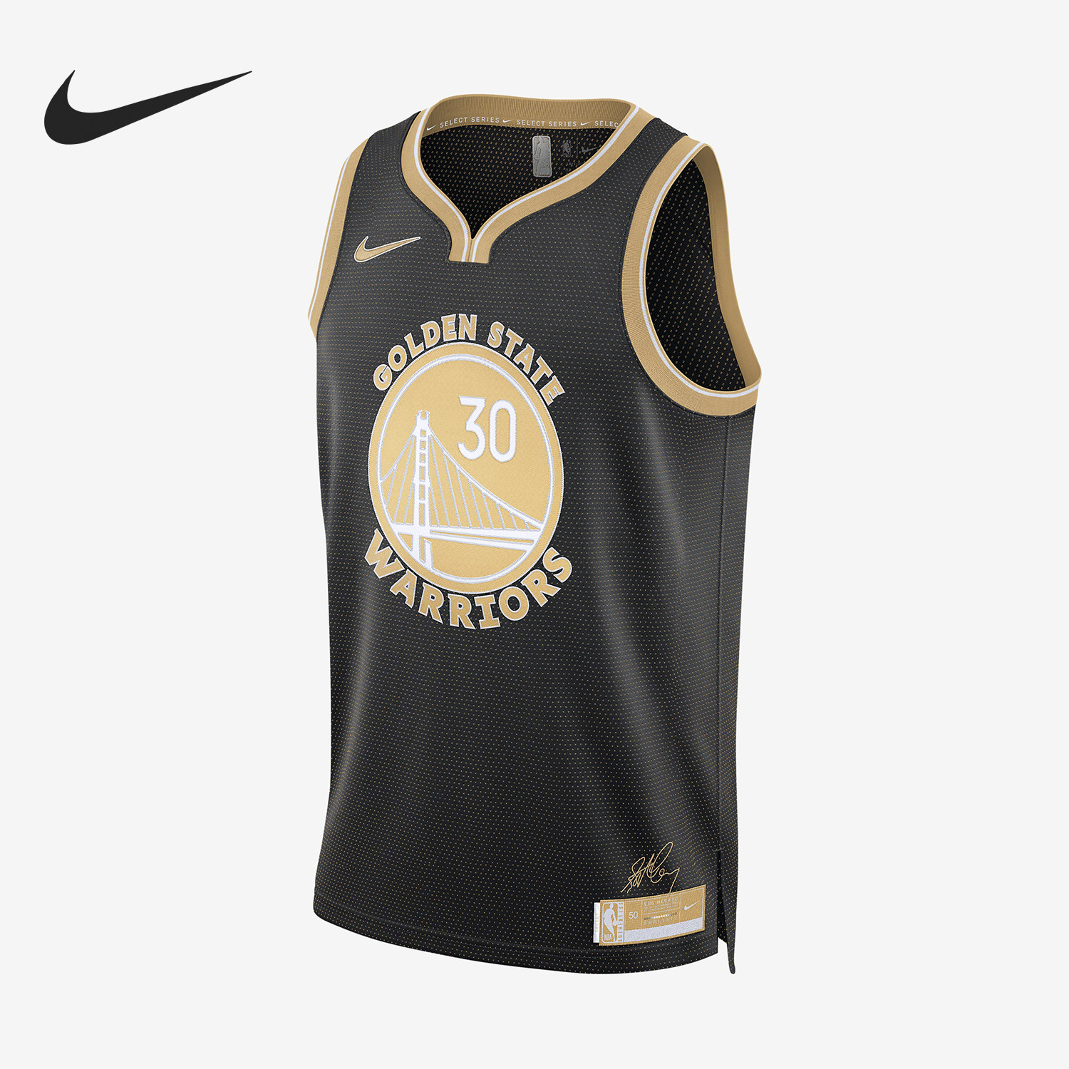 Nike/耐克正品金州勇士队男士舒适透气篮球背心FN5907-053
