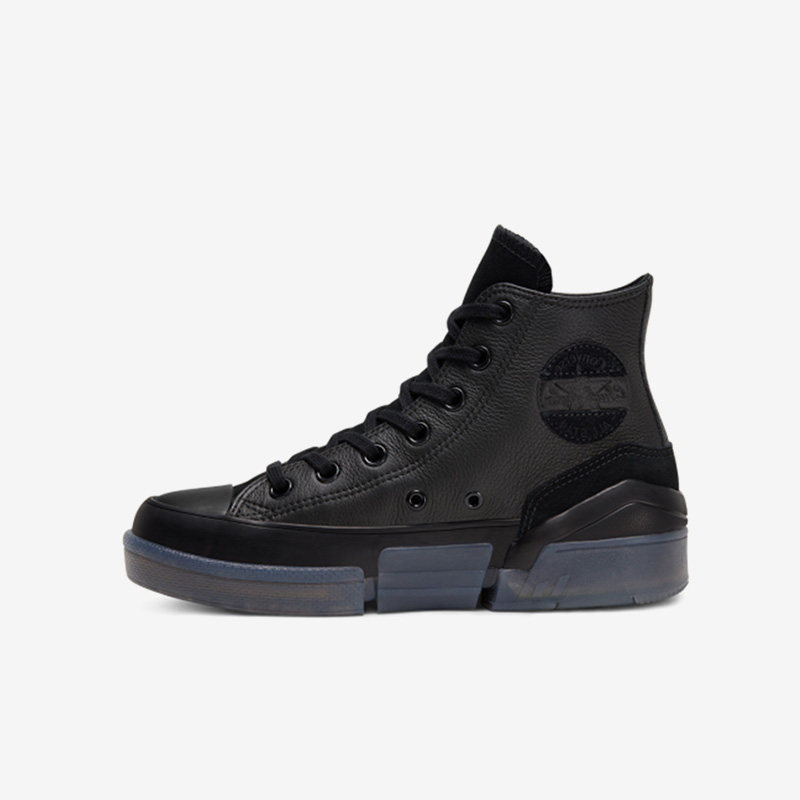 Converse匡威 春季新款女子高帮鞋系带休闲鞋平底鞋黑色 567171C