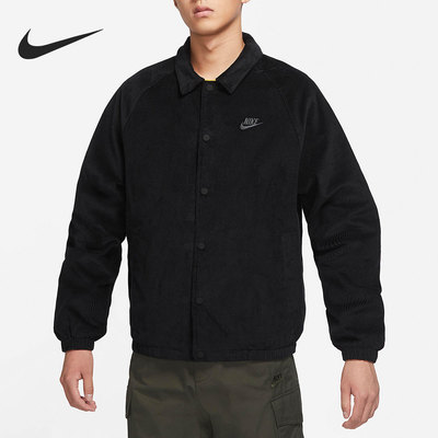 Nike/耐克正品男子灯芯绒复古翻领运动夹克外套 DO2323-010