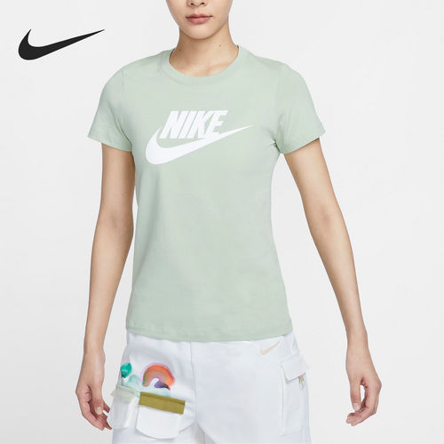 Nike/耐克正品当季新款女士圆领针织简约短袖T恤DV6095-343