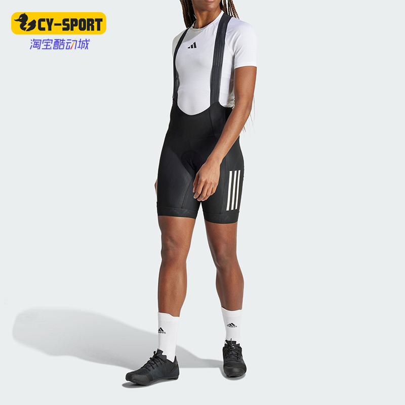 Adidas/阿迪达斯正品ESS BIB M女士骑行紧身背带短裤IP9962