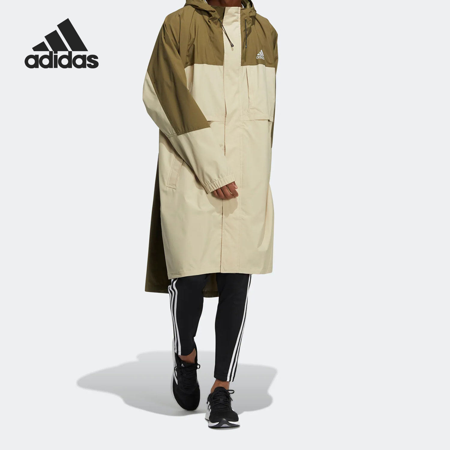 Adidas/阿迪达斯正品男子舒适连帽运动休闲夹克外套 HD0047