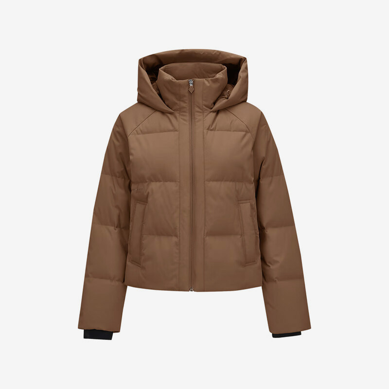 Skechers/斯凯奇正品2024秋冬新款女士复古梭织短款羽绒服