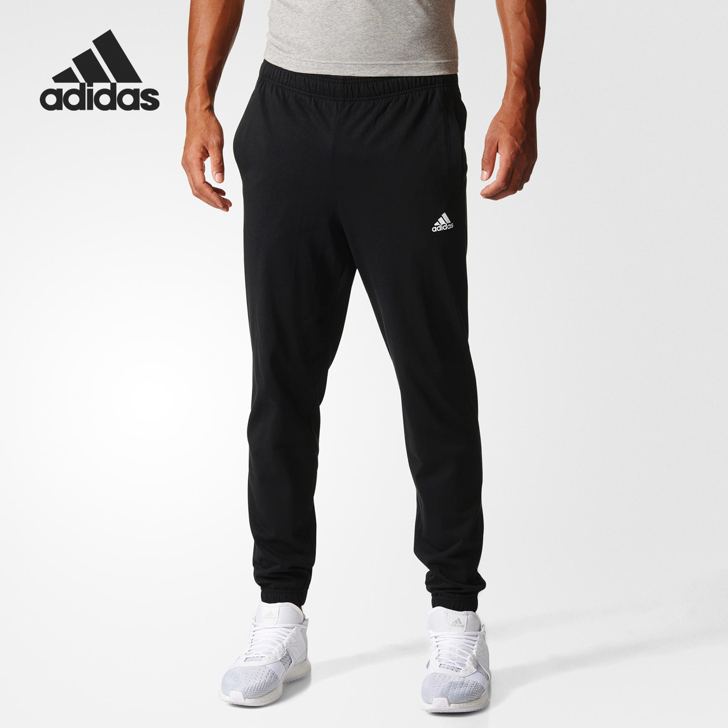 Adidas/阿迪达斯正品ESS T PANT SJ男士锥形针织运动裤B47218