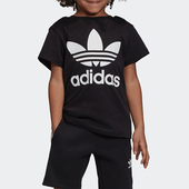 阿迪达斯正品 夏季 三叶草小童TREFOIL Adidas TEE短袖 T恤DV2858