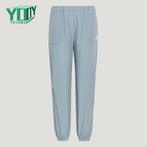 Adidas/阿迪达斯正品夏季儿童休闲宽松凉感运动梭织长裤KZ2766