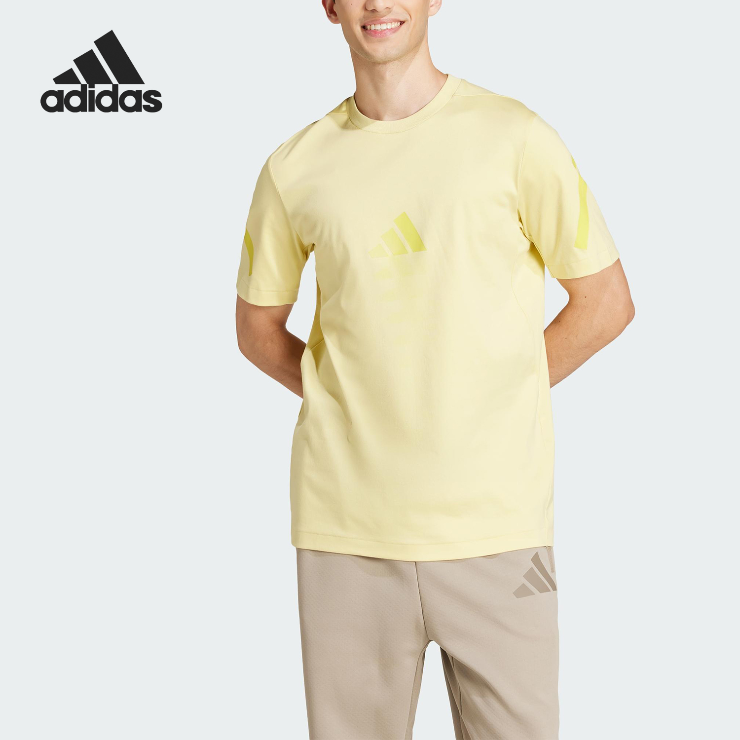 Adidas/阿迪达斯正品ZNE T-SHIRT男士训练运动透气短袖JD5981