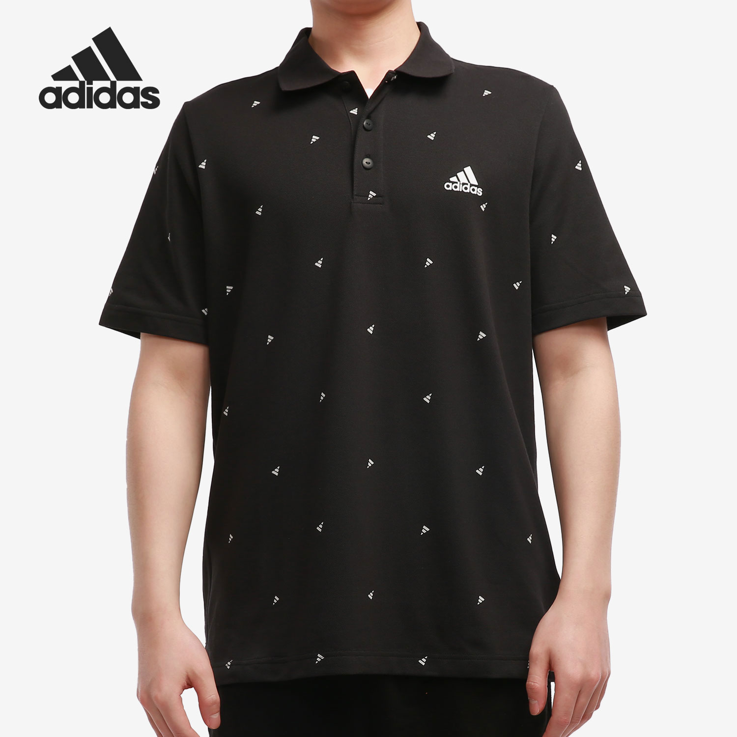 阿迪达斯男子运动短袖POLO衫