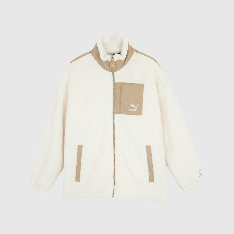 Puma/彪马官方正品SHERPA男女情侣同款仿羊羔绒立领运动休闲外套