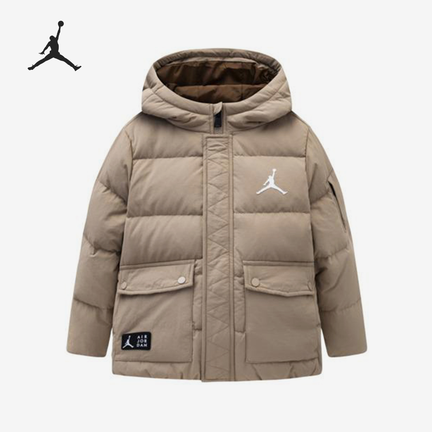 Nike/耐克正品JORDAN大童运动休闲连帽羽绒服JD2342014GS-003