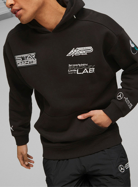 Puma/彪马正品2023新款男女款加绒保暖连帽套头卫衣621137-01