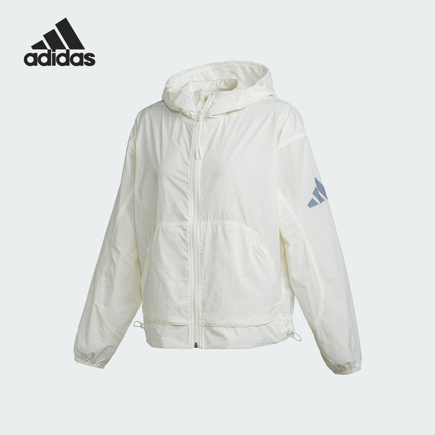 Adidas/阿迪达斯正品W CE Q2 WB 女士运动宽松连帽外套JC5114