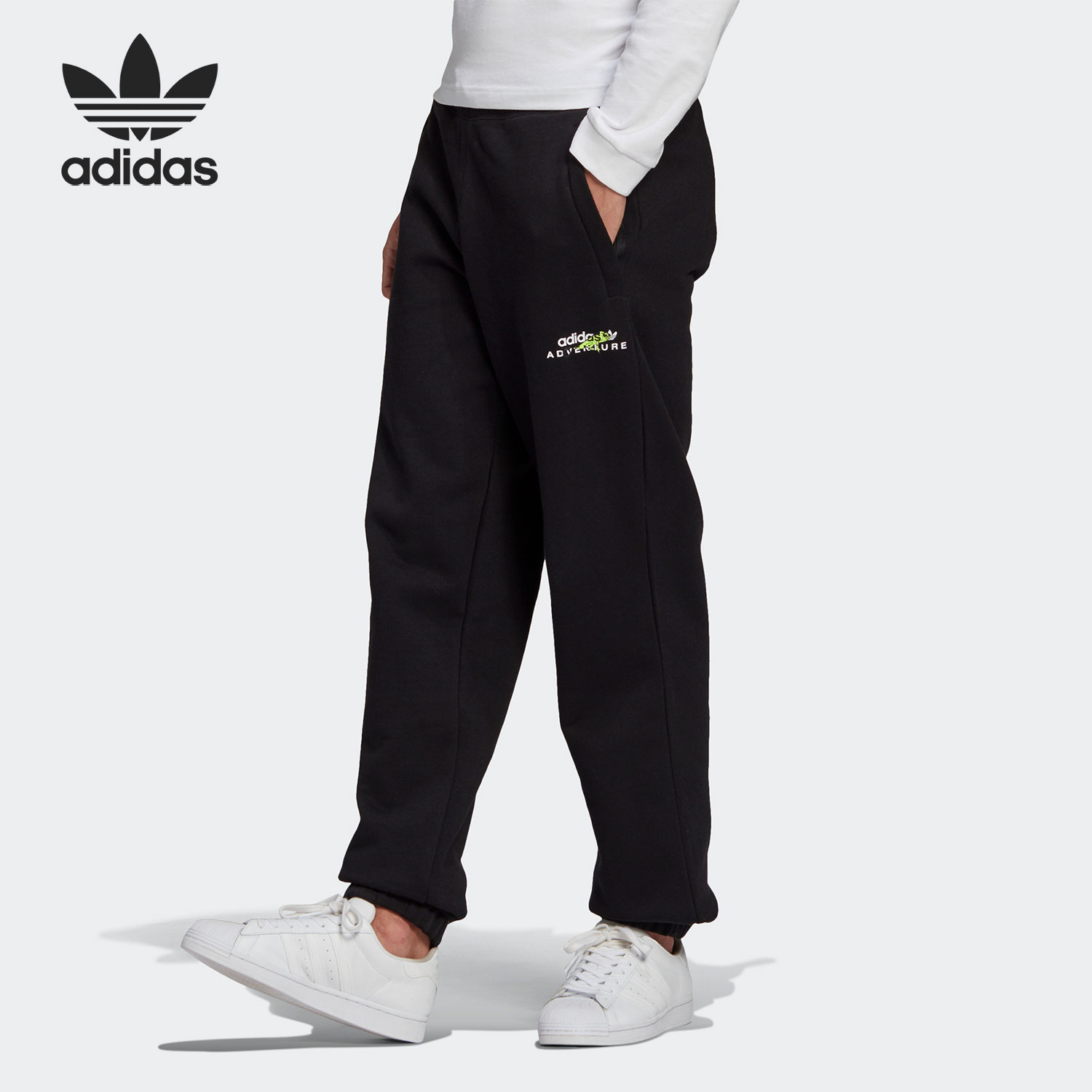 Adidas/阿迪达斯正品三叶草 冬季男子运动休闲长裤 GN2334