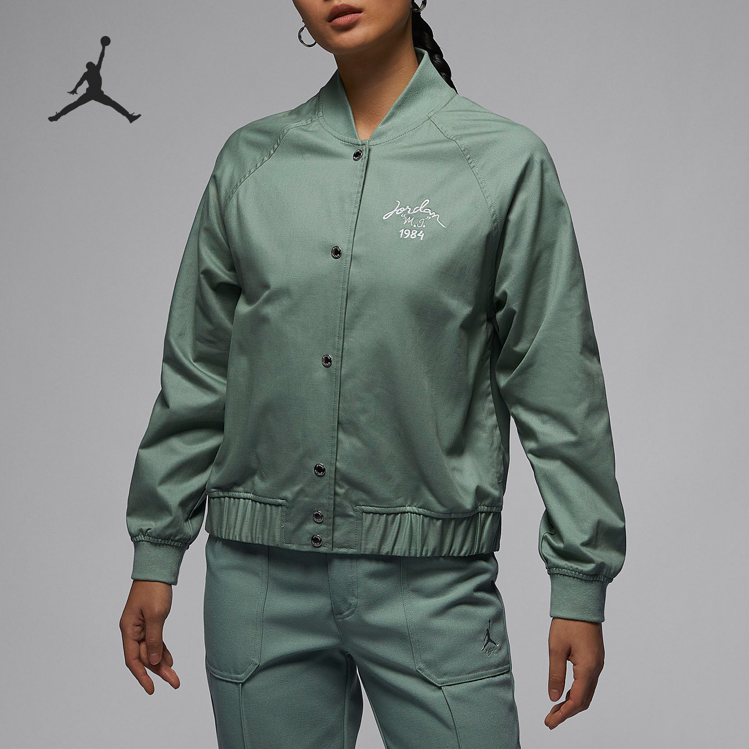 Nike/耐克正品JORDAN女士运动休闲单排扣立领外套FN5787-304