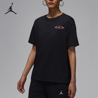 Nike/耐克正品Jordan Brooklyn女士印花休闲短袖HV0195-010