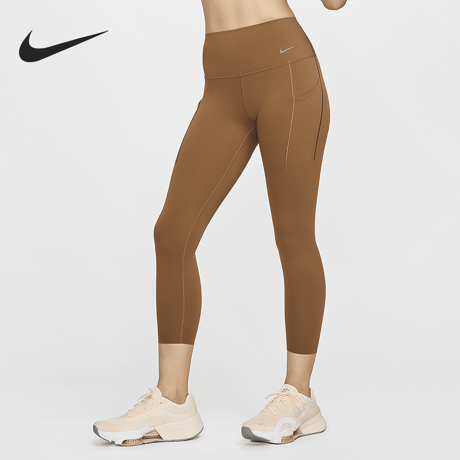 Nike/耐克正品当季新款女士高腰训练运动九分裤DQ5898-281