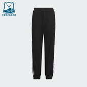 Adidas HY2195 针织长裤 阿迪达斯正品 三叶草女童束脚宽松日常时尚