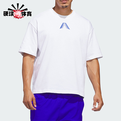 Adidas/阿迪达斯正品爱德华兹系列新款男经典白蓝色短袖T恤KC5670