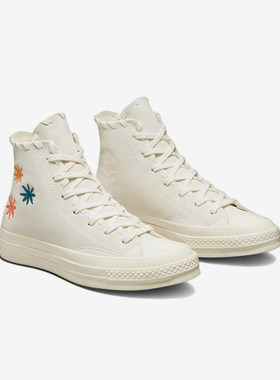Converse/匡威正品运动女士时尚潮流刺绣高帮耐磨透气板鞋A04298C