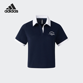 2024夏季 新款 女士短款 Adidas POLO衫 正品 短袖 JC8684 阿迪达斯