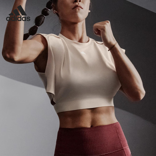Adidas/阿迪达斯正品POWER CROP T女子训练运动短袖T恤IM2707