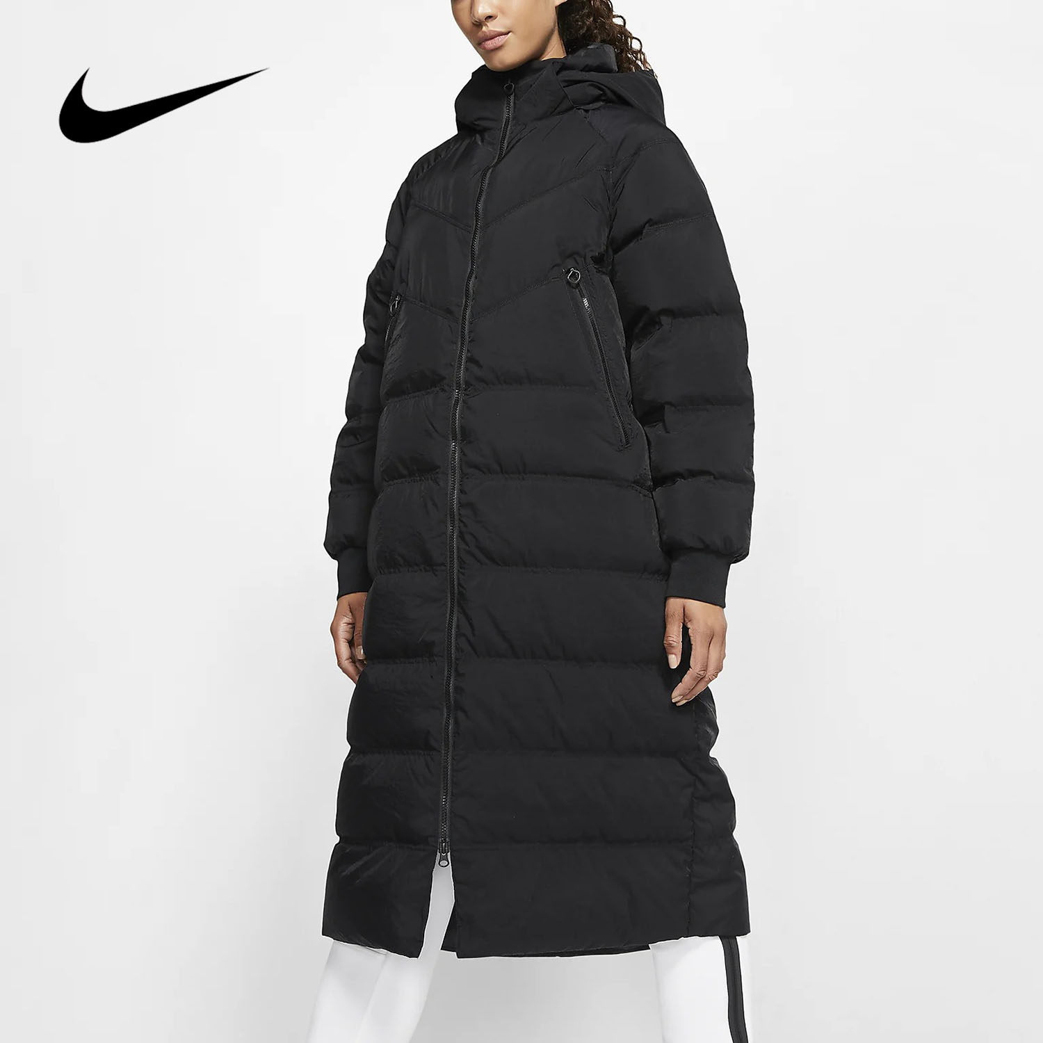 Nike/耐克正品女子冬季连帽长款防风保暖运动羽绒服 BV3138