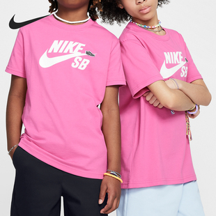 透气针织休闲运动T恤FN9673 Nike 大童经典 新款 605 耐克正品