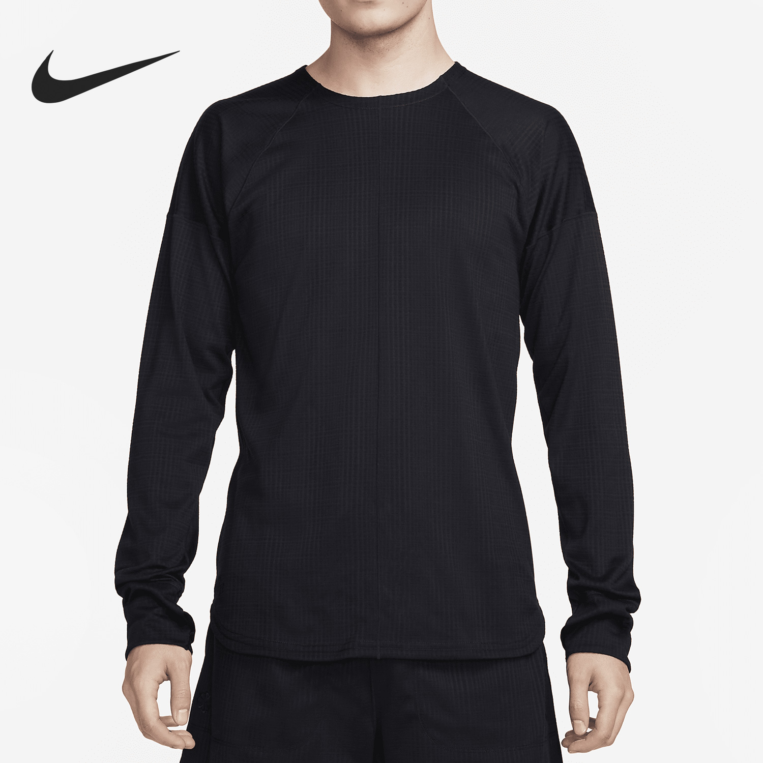 Nike/耐克正品Yoga Dri-FIT男子圆领运动长袖T恤FB7776-010