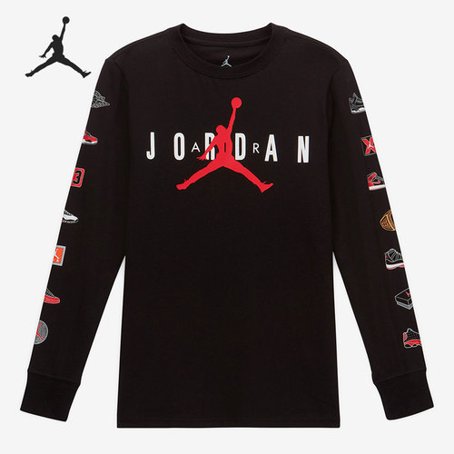 Nike/耐克正品当季新款JORDAN小童休闲运动长袖T恤HA5421-101