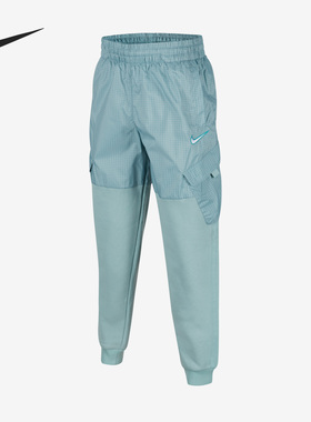 Nike/耐克正品2023新款透气梭织大童拼接运动长裤FD3241-309