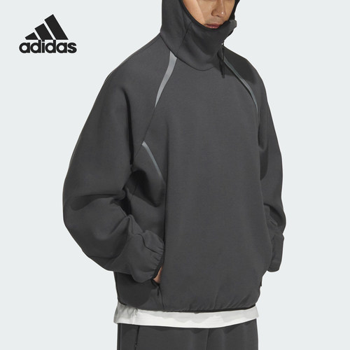 Adidas/阿迪达斯正品秋冬新款男士拼接梭织宽松卫衣JM6237