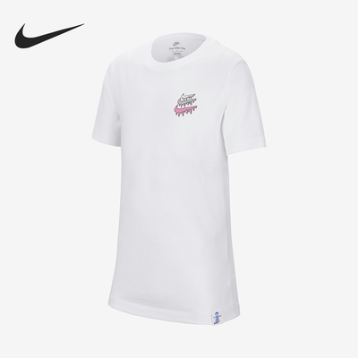 耐克大童夏季柔软轻盈印花T恤