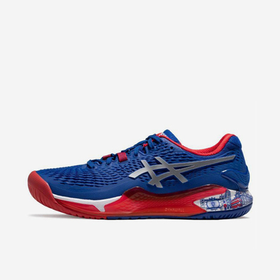 Asics/亚瑟士正品GEL-RESOLUTION 9男子耐磨网球鞋1041A443-400
