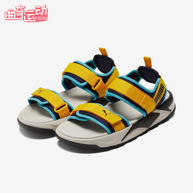 Puma/彪马正品夏季款男女休闲运动透气轻便魔术贴凉鞋374862-07