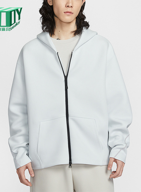 Nike/耐克正品Tech男士透气针织全长拉链开襟连帽外套IF1320-101