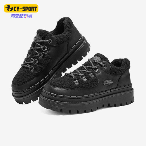 Skechers/斯凯奇正品新款女子学院风厚底运动休闲鞋167902-BBK