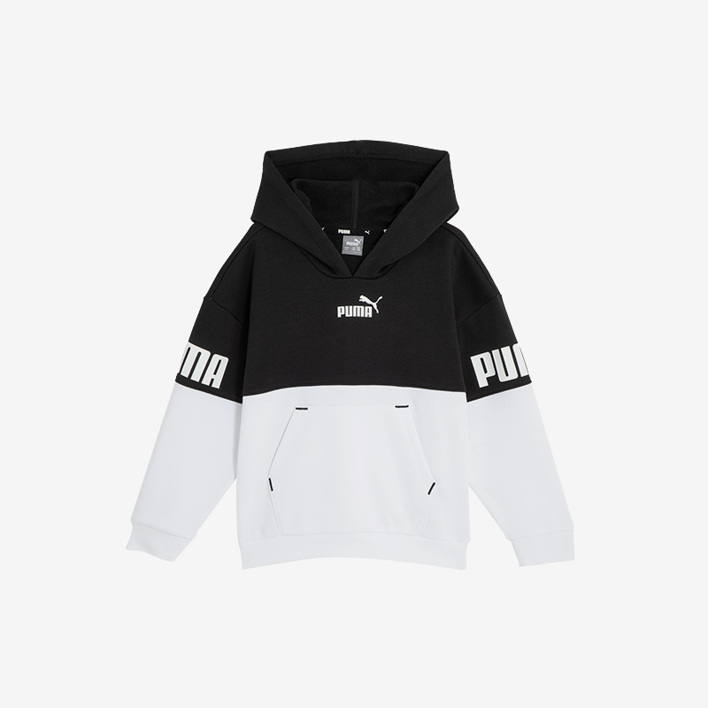 彪马大童时尚加绒连帽卫衣